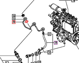 Mahindra Tractor Gasket - Fuel Return Pipe 129901-59560 Mahindra Direct Parts