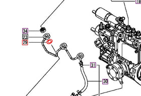 Mahindra Tractor Gasket - Fuel Return Pipe 12990159560 Mahindra Direct Parts