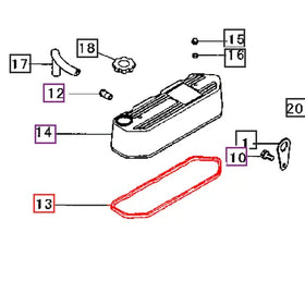 Mahindra Tractor Gasket Head Cover MM433133 Mahindra Direct Parts
