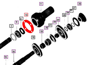 Mahindra Tractor Gasket Hollow Shaft Sleeve Car 005552623R1 Mahindra Direct Parts