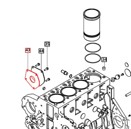 Mahindra Tractor Gasket Hydraulic Dummy Plate 006004416H1 Mahindra Direct Parts