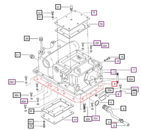 Mahindra Tractor Gasket Hydraulic Lift Housing 000032151B12 Mahindra Direct Parts