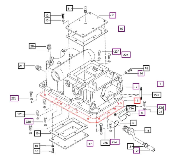 Mahindra Tractor Gasket Hydraulic Lift Housing 000032151B12 Mahindra Direct Parts