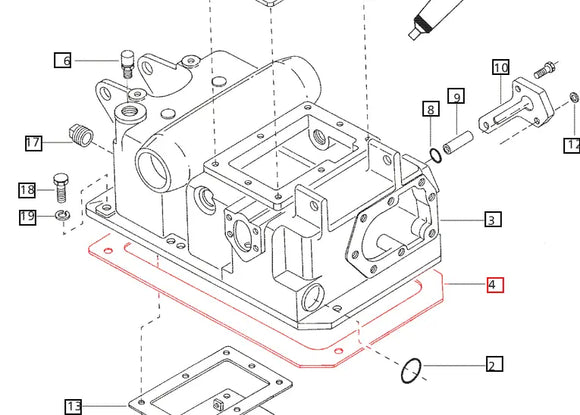 Mahindra Tractor Gasket Hydraulic Lift Housing 001233550R2 Mahindra Direct Parts