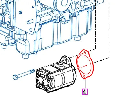 Mahindra Tractor Gasket - Hydraulic Pump E007204062D2 Mahindra Direct Parts