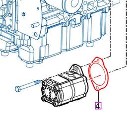 Mahindra Tractor Gasket - Hydraulic Pump E007204062D2 Mahindra Direct Parts