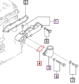 Mahindra Tractor Gasket Inlet 31A30-00801 Mahindra Direct Parts