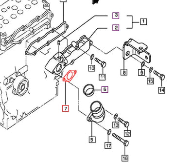 Mahindra Tractor Gasket Inlet Pipe 006053027N01 Mahindra Direct Parts