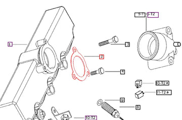 Mahindra Tractor Gasket Intake Connecting Pipe 000020247E05 Mahindra Direct Parts