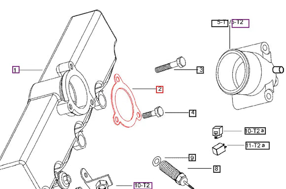 Mahindra Tractor Gasket Intake Connecting Pipe 000020247E05 Mahindra Direct Parts