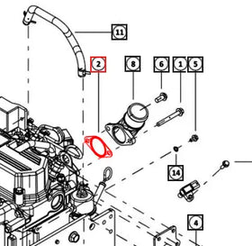 Mahindra Tractor Gasket Intake Manifold 006047199N01 Mahindra Direct Parts