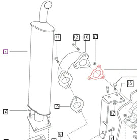 Mahindra Tractor Gasket Metallic TC - Ex Pipe 006000319B1 Mahindra Direct Parts