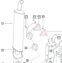 Mahindra Tractor Gasket Metallic TC - Ex Pipe 006000319B1