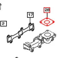 Mahindra Tractor Gasket Muffler 006052854N01 Mahindra Direct Parts