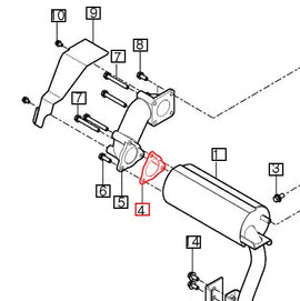 Mahindra Tractor Gasket Muffler 11611311700 Mahindra Direct Parts