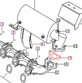 Mahindra Tractor Gasket - Muffler / Exhaust Manifold 006000891F1 Mahindra Direct Parts