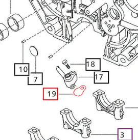 Mahindra Tractor Gasket Piston Cooling Jet 000020779E05 Mahindra Direct Parts