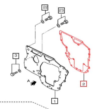 Mahindra Tractor Gasket Plate Front 006054162K01 Mahindra Direct Parts
