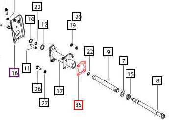 Mahindra Tractor Gasket Quadrant Assembly Lower 007207070C1 Mahindra Direct Parts