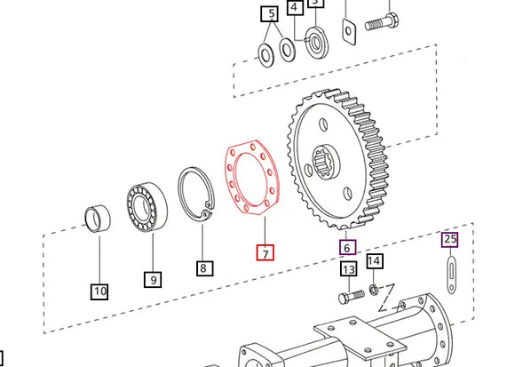 Mahindra Tractor Gasket Rear Axle Carrier 001233548R1 Mahindra Direct Parts