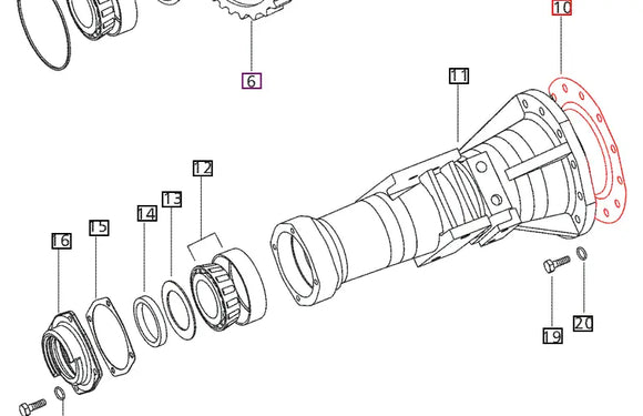 Mahindra Tractor Gasket Rear Axle Carrier 006500462C1 Mahindra Direct Parts