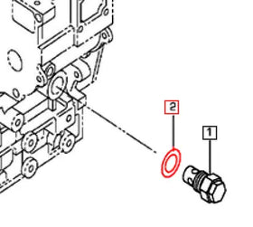 Mahindra Tractor Gasket - Relief Valve 006053019N01 Mahindra Direct Parts