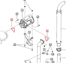 Mahindra Tractor Gasket Seal Exhaust 008011919U1 Mahindra Direct Parts