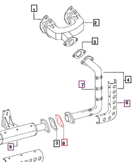 Mahindra Tractor Gasket Spark Arrestor 005557449R1 Mahindra Direct Parts