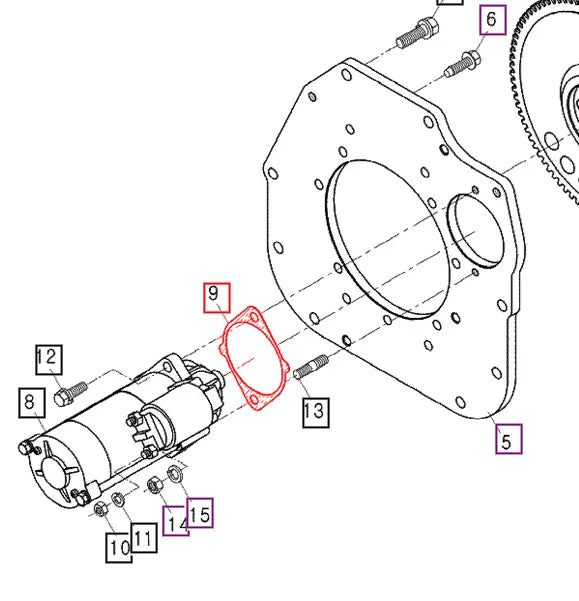 Mahindra Tractor Gasket - Starter Motor E620004622 Mahindra Direct Parts