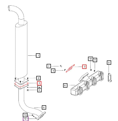 Mahindra Tractor Gasket Stub Pipe 000020567E05 Mahindra Direct Parts