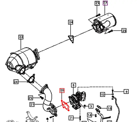 Mahindra Tractor Gasket Tc Outlet (Ex. Pipe to Turbine) 006013811F1 Mahindra Direct Parts