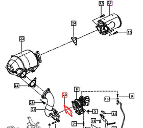 Mahindra Tractor Gasket Tc Outlet (Ex. Pipe to Turbine) 006013811F1 Mahindra Direct Parts