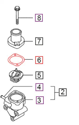 Mahindra Tractor Gasket Thermostat 006052998N01 Mahindra Direct Parts