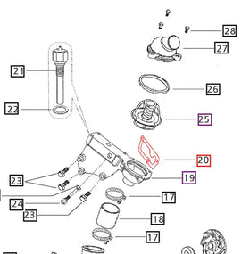 Mahindra Tractor Gasket Thermostat Housing 000021920E14 Mahindra Direct Parts