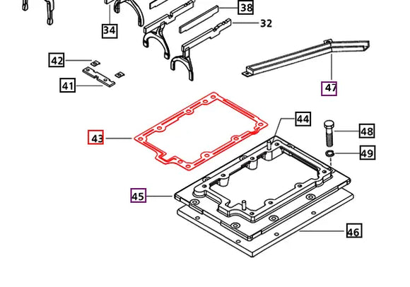 Mahindra Tractor Gasket Trans Case Cover Front to Housing 006500930A2 Mahindra Direct Parts