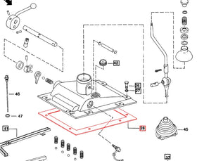 Mahindra Tractor Gasket Trans Case - Gear Shifter 001233553R2 Mahindra Direct Parts