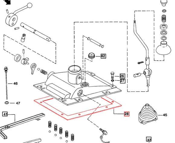 Mahindra Tractor Gasket Trans Case - Gear Shifter 001233553R2 Mahindra Direct Parts