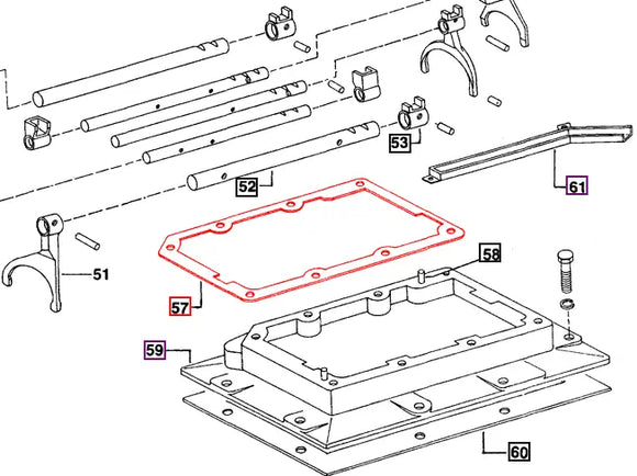 Mahindra Tractor Gasket Transmission Case Cover Front 006500295R2 Mahindra Direct Parts