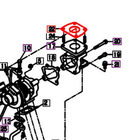 Mahindra Tractor Gasket - Turbo Muffler Connector E6500-12372 Mahindra Direct Parts