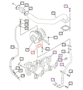 Mahindra Tractor Gasket Turbocharger 194-5390 Mahindra Direct Parts