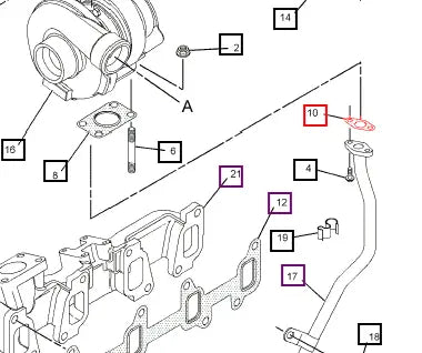 Mahindra Tractor Gasket - Turbocharger 225-8533 Mahindra Direct Parts