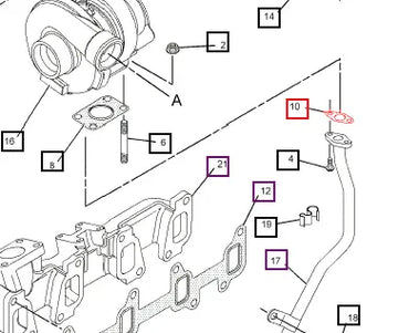 Mahindra Tractor Gasket - Turbocharger 225-8533 Mahindra Direct Parts