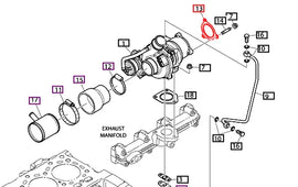 Mahindra Tractor Gasket Turbocharger 400629-00007A Mahindra Direct Parts