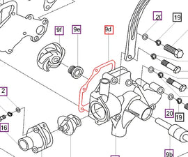 Mahindra Tractor Gasket - Water Pump 1307103DAA Mahindra Direct Parts