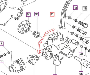 Mahindra Tractor Gasket - Water Pump 1307103DAA Mahindra Direct Parts