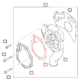 Mahindra Tractor Gasket Water Pump 24880234 Mahindra Direct Parts