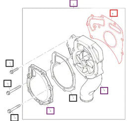 Mahindra Tractor Gasket Water Pump 3682A011 Mahindra Direct Parts