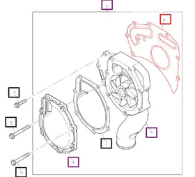 Mahindra Tractor Gasket Water Pump 3682A011 Mahindra Direct Parts