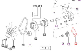 Mahindra Tractor Gasket Water Pump Silicon Bead 006001821A1 Mahindra Direct Parts