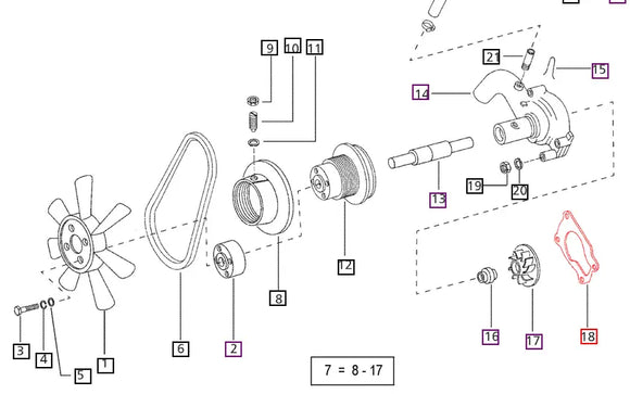 Mahindra Tractor Gasket Water Pump Silicon Bead 006001821A1 Mahindra Direct Parts